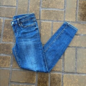 Gap Dark Indigo Midrise Distressed Legging Jean